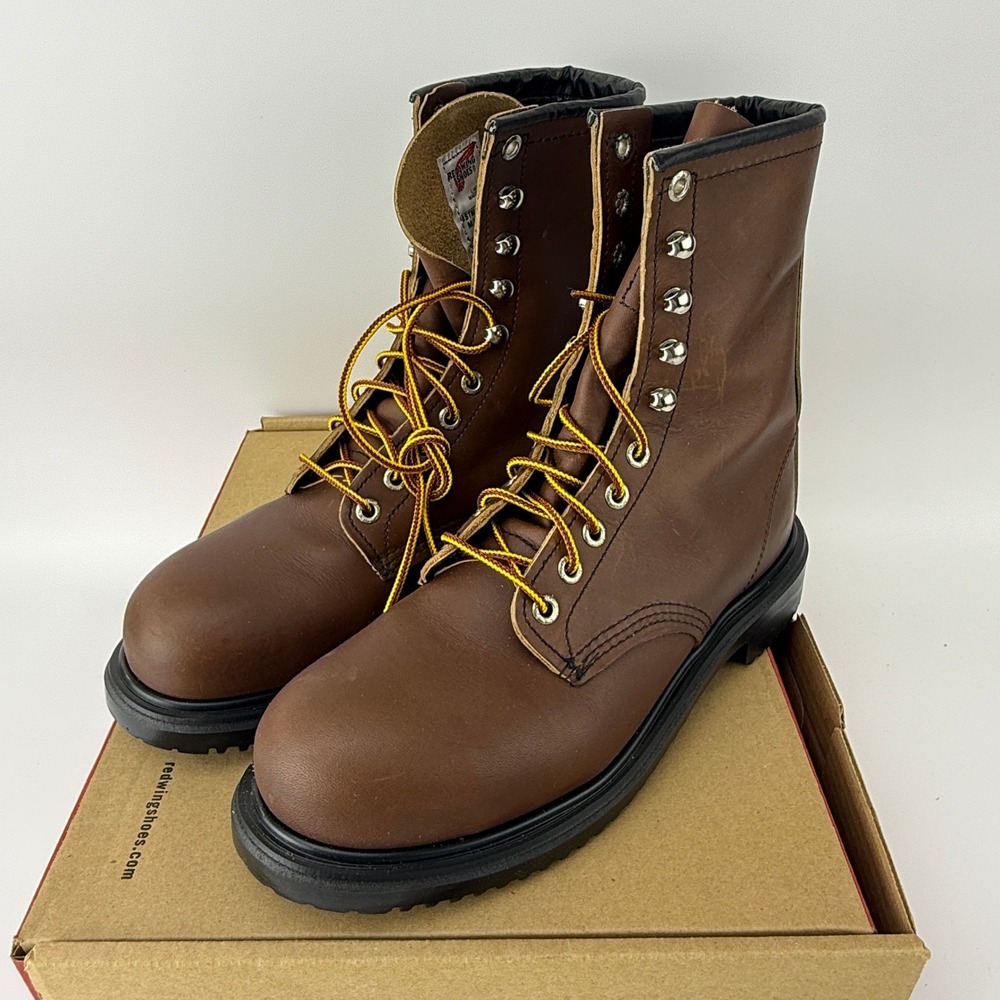 Red Wing 2233 SuperSole 8 Inch Steel Toe Work Boots Mens 8.5 EE Brown NIB